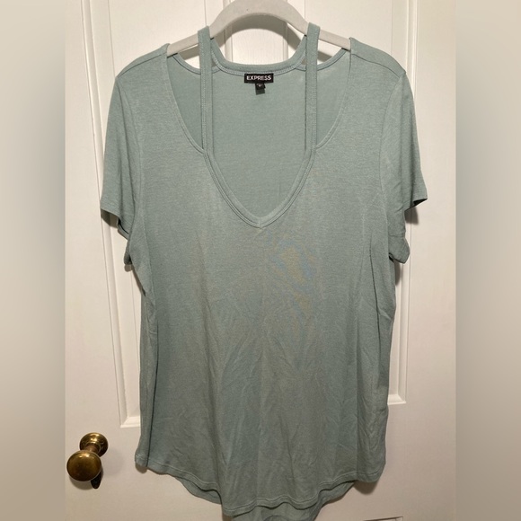 Express Tops - Express Top T Tee Shirt Mint Green Womens Large V Neck